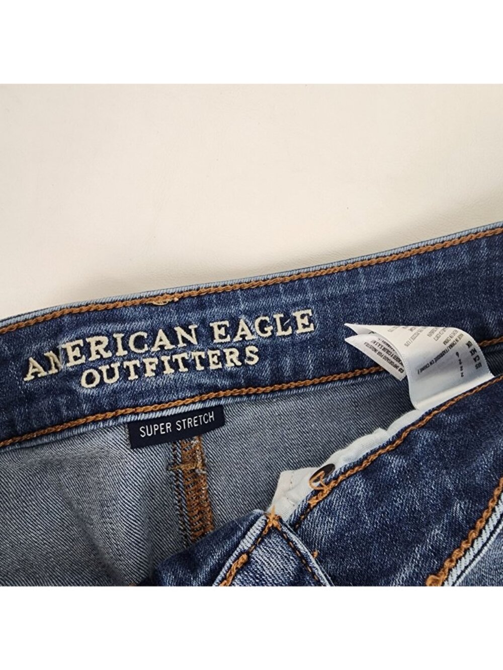 American Eagle Outfitters Super Stretch Distressed Denim Skirt Size 2 Denim - Picture 3 of 11